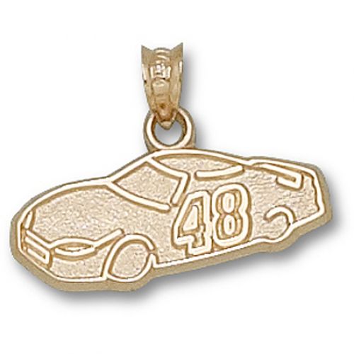 Gold Plated Officially Licensed Jimmie Johnson ""#48"" Nascar Car Pendant