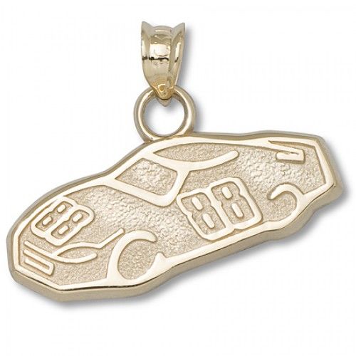 Gold Plated Officially Licensed Dale Earnhardt, Jr. ""#88"" Nascar Car Pendant