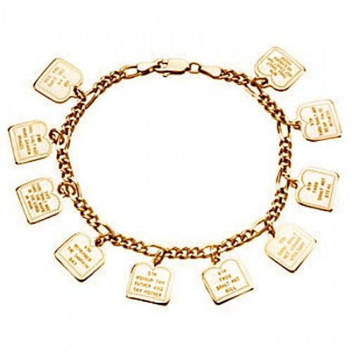 Women'S Religious Bracelet in Yellow Gold - 14kt - Mirror Polish - Seductive