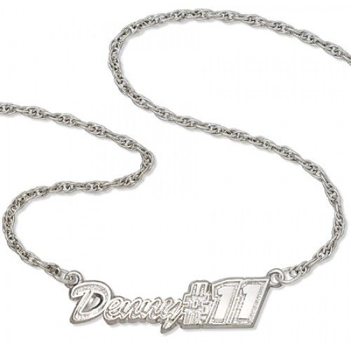 Denny #11 Necklace in Sterling Silver - Nascar - Spring Ring - Gorgeous