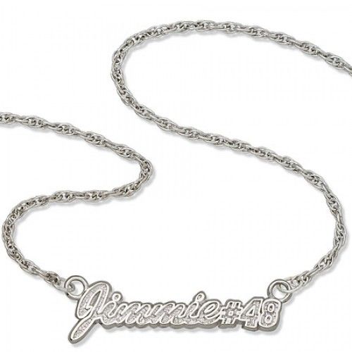 Jimmie #48 Necklace in Sterling Silver - Nascar - Spring Ring - Marvelous