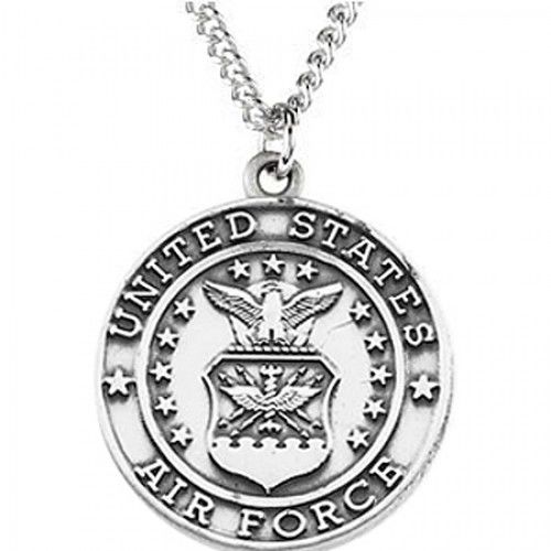 Sterling Silver St. Michael Us Air Force Medal Pendant