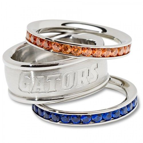 University of Florida Cubic Zirconia Stacked Ring Set