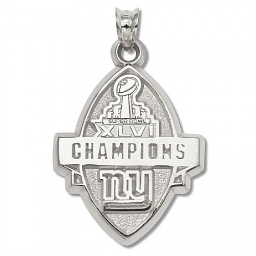 Nfl Officially Licensed Sterling Silver New York Giants Super Bowl Pendant