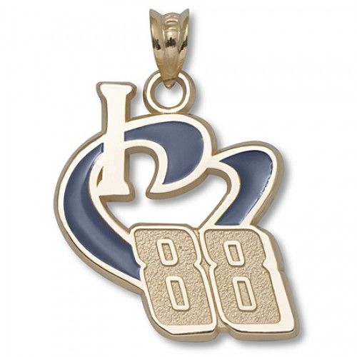 Dale Earnhardt, Jr. 'I Heart 88' #88 Nascar Heart Pendant
