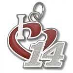 I Heart 14 Charm - Nascar - Racing in Sterling Silver - Pleasant