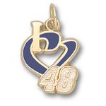 I Heart 48 Charm - Nascar - Racing in 10kt Yellow Gold - Lovable