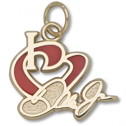I Heart Dale Jr. Charm - Nascar - Racing in 10kt Yellow Gold - Enticing