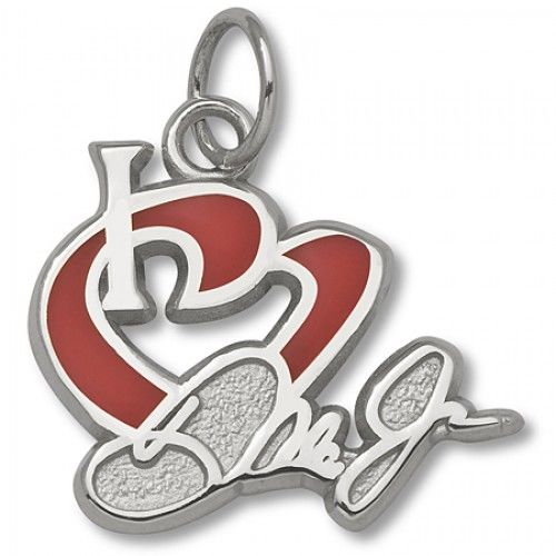 I Heart Dale Jr. Charm - Nascar - Racing in White Gold - 10kt - Elegant