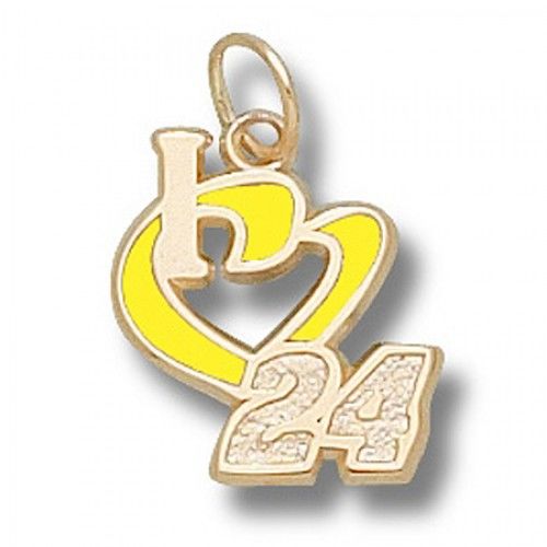 Jeff Gordon #24 'I Heart 24' Nascar Heart Pendant - 1/2