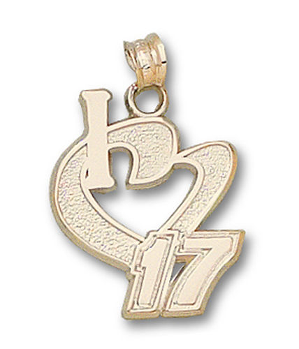 I Heart 17' #17 Matt Kenseth Nascar Heart Pendant