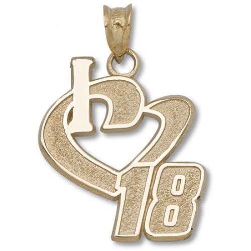 I Heart 18' #18 Kyle Busch Nascar Heart Pendant