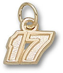 14k Yellow Gold '17' Matt Kenseth #17 Nascar Charm