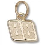Number 88 Charm - Nascar - Racing in 14kt Yellow Gold - Fine - Unisex Adult