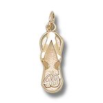 Number 48 Flip Flop Charm - Nascar - Racing in 10kt Yellow Gold - Flattering