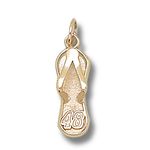 Number 48 Flip Flop Charm - Nascar - Racing in Gold Plated - Tantalizing