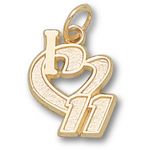 I Heart 11 Charm - Nascar - Racing in 10kt Yellow Gold - Pleasant