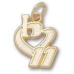 I Heart 11 Charm - Nascar - Racing in 14kt Yellow Gold - Tantalizing