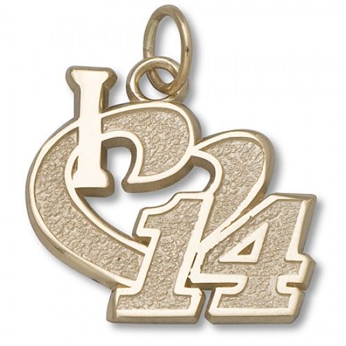 I Heart 14 Charm - Nascar - Racing in 14kt Yellow Gold - Tasteful