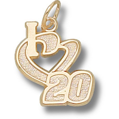 I Heart 20 Charm - Nascar - Racing in 14kt Yellow Gold - Outstanding