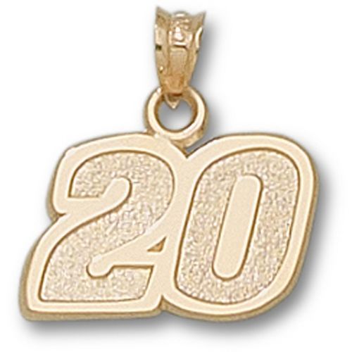 10k Yellow Gold Officially Licensed Joey Logano '20' Nascar Pendant - 1/2