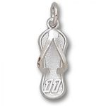 Number 11 Flip Flop Charm - Nascar - Racing in Sterling Silver - Neat