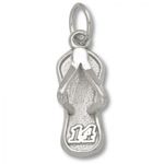 Number 14 Flip Flop Charm - Nascar - Racing in Sterling Silver - Amazing