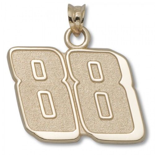 10k Yellow Gold Driver Dale Earnhardt, Jr. #88 Nascar Pendant - 5/8