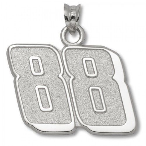 Sterling Silver Driver Dale Earnhardt, Jr. #88 Nascar Pendant - 5/8