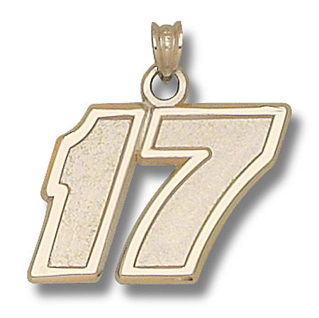 10k Yellow Gold Matt Kenseth Nascar Pendant - 9/16