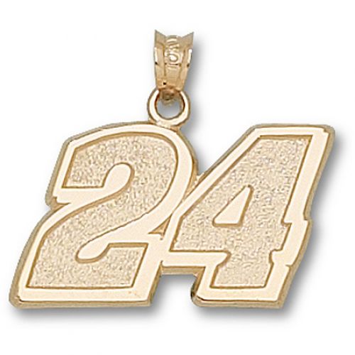 10k Yellow Gold Jeff Gordon Nascar Pendant - 9/16