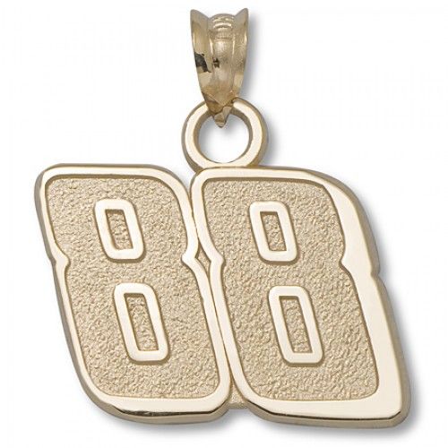 14k Yellow Gold Dale Earnhardt, Jr. Nascar Pendant - 9/16