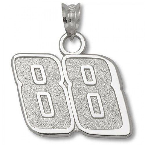 Sterling Silver Dale Earnhardt, Jr. Nascar Pendant - 9/16