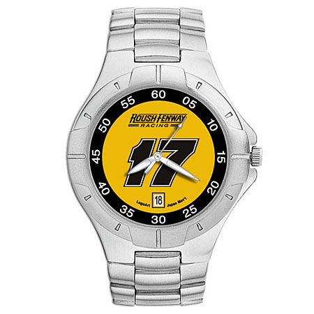 Stainless Steel Pro Ii Mens' Officially Licensed #17 Matt Kenseth Nascar Watch