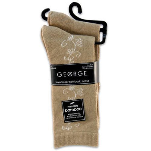 Tan Socks with Print, 2 Pack Medium Size 4-8 Case Pack 144