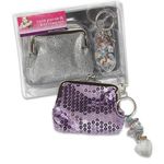 Coin Purse 2 Pc With Keyring 2 Astd Case Pack 48