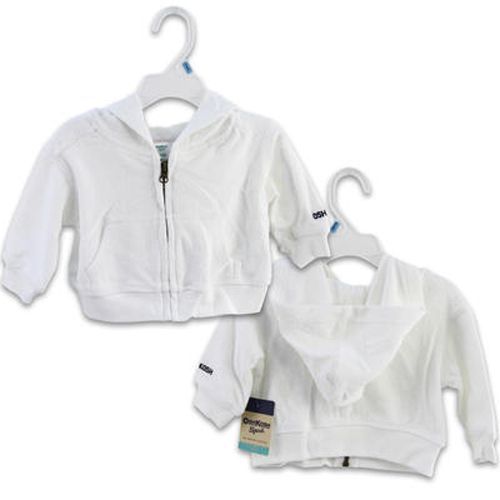 Oshkosh B Gosh Hoody With Zipper 0-4 Years White Case Pack 72