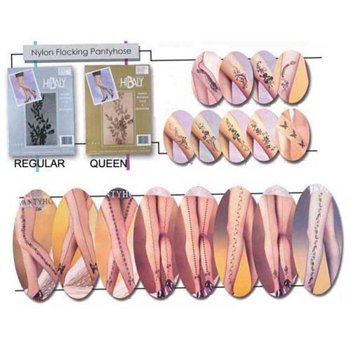 Ladies Flocking Pantyhose-Assorted Designs Case Pack 18