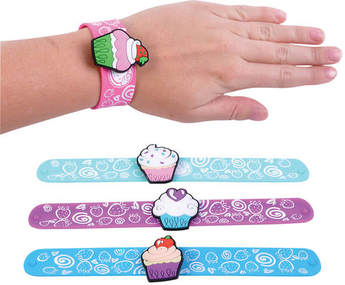9"" Cupcake Slap Bracelet Case Pack 12