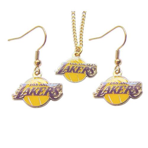 Los Angeles Lakers Necklace & Dangle Earrings