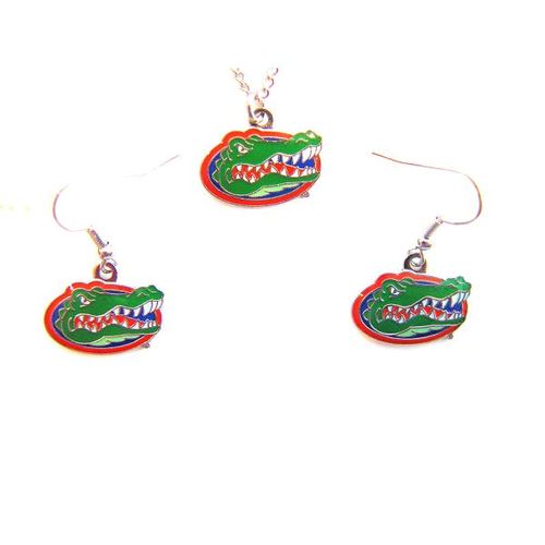 Florida Gators Necklace & Dangle Earring
