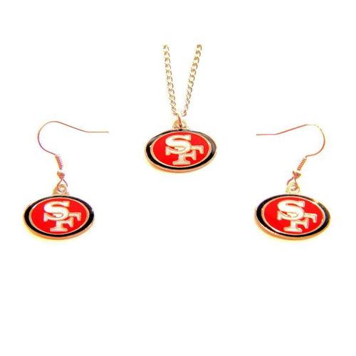 San Francisco 49ers Necklace & Dangle Earring