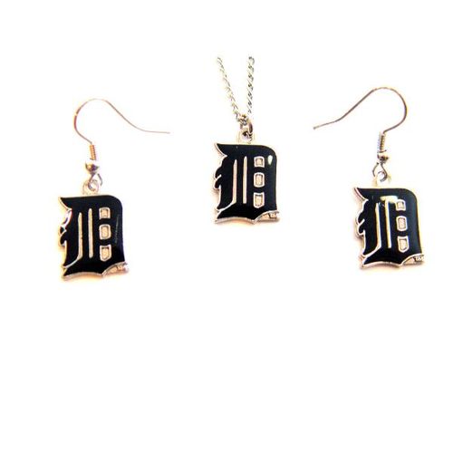 Detroit Tigers Necklace & Dangle Earring