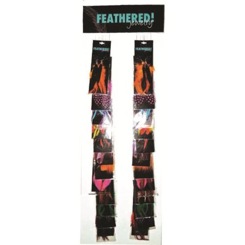 Feathered Earring Clip Strip Case Pack 72
