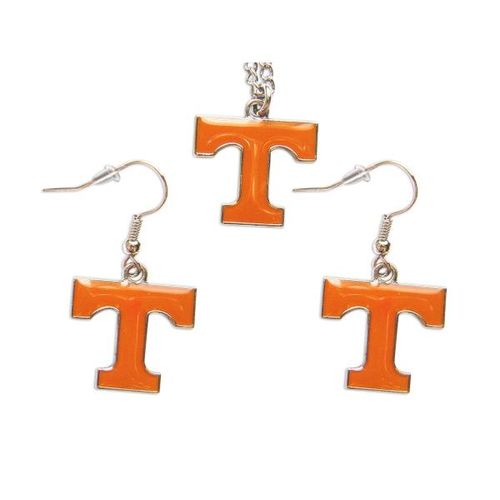 Tennessee Vols Necklace & Dangle Earring Set