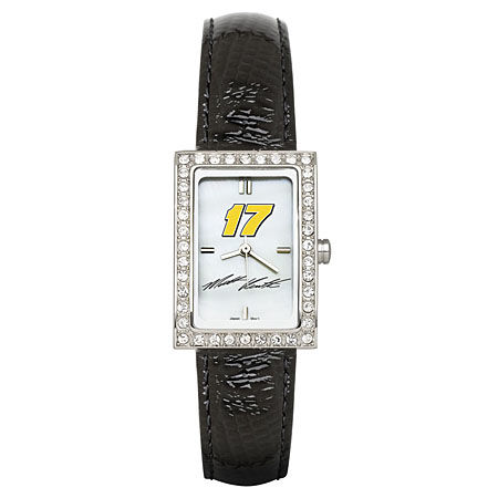 Ladies Matt Kenseth Nascar Watch with Black Leather Strap