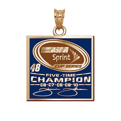 Officially Licensed #48 Jimmie Johnson Enameled Nascar Pendant