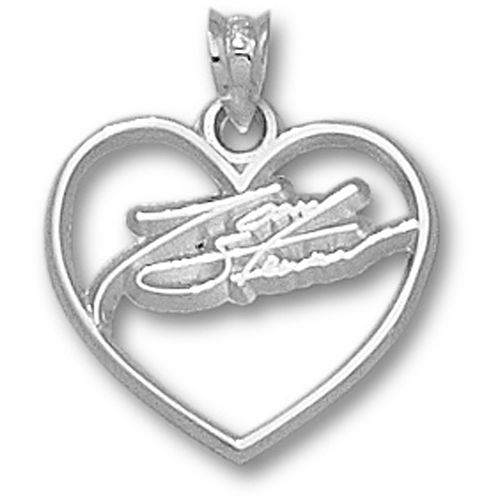 14k White Gold Tony Stewart Nascar Pendant