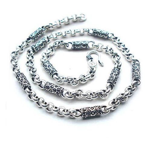 Charming Men's Jewelry Fashion Necklace Guy's Jewelers Silver Strand String (50cm LENGTH)
