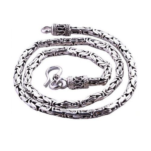Guys Jewelry Design Men's Silver Necklace Pattern Rope (60cm LENGTH)
